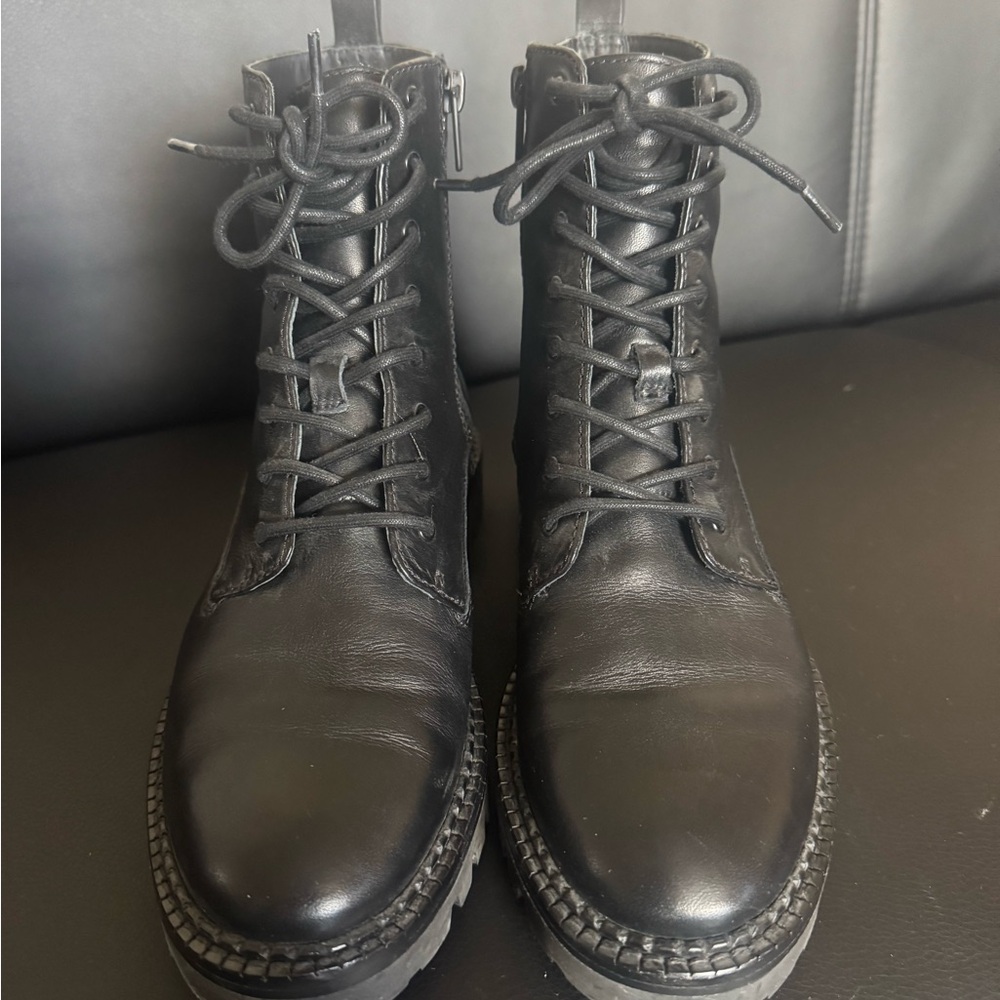 Vince black leather boots | 36.5